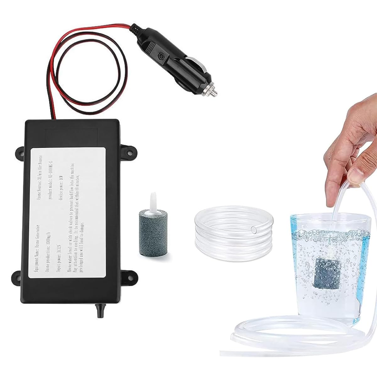 HASTHIP Car Use Ozone Generator 10W DC12V Car Ozone Generator 1000mg/h Air Freshing Ozonizer with Air Stone Car Ozone Generator Air Purifier Deodorizer Water Treatment Sterilizer Machine HASTHIP Car Use Ozone Generator 10W DC12V Car Ozone Generator 1000mg/h Air Freshing Ozonizer with Air Stone Car Ozone Generator Air Purifier Deodorizer Water Treatment Sterilizer Machine